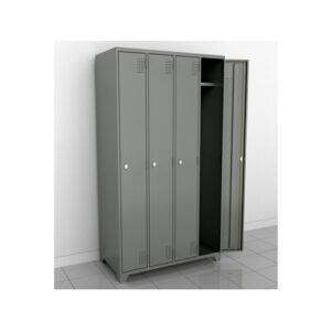Guardarropa metálico de 4 puertas largas 180 cm x 25 cm
