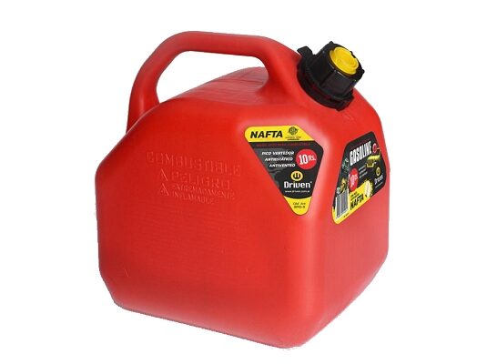 Bidón plástico 10 litros con pico para combustibles