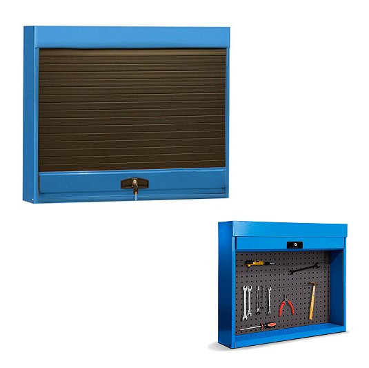 Armario metálico con cierre persiana portaherramientas