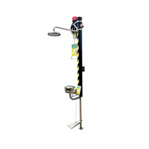 Ducha de emergencia con lavaojos 6010-AC de acero inoxidable anticongelante