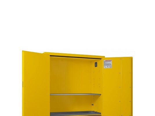 Armarios ignifugos 1m inflamables 2 puertas batientes cierre manual
