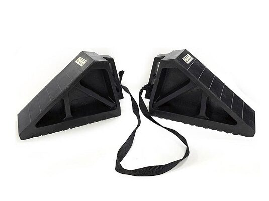 Calzas de goma para camiones Par traba rueda vehiculos