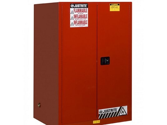 GABINETES 899021 90 Gal PA IGNIFUGOS JUSTRITE 90 Galones ROJOS PUERTAS AUTOMATICAS