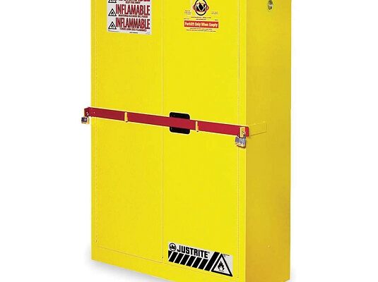 GABINETES 29884Y 45 Ga PM IGNIFUGOS JUSTRITE 45 Galones Amarillos Puerta Manual Alta seguridad