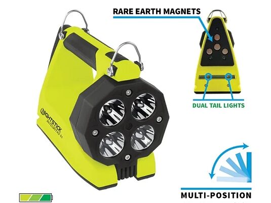 Linternas 5584GMX recargables antiexplosivas IP67 con base de carga Bomberos