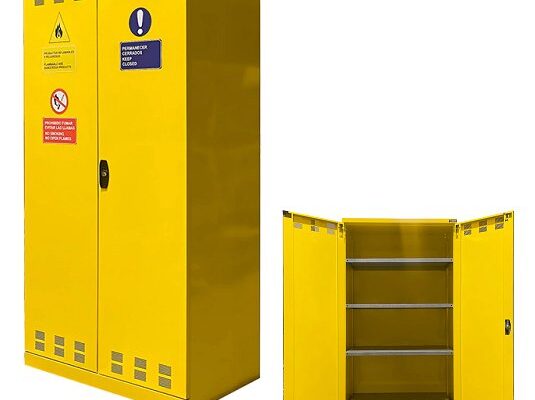 Armarios liquidos peligrosos 2mts metalicos 2 puertas bandeja antiderrames