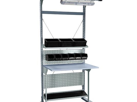 Banco de trabajo 10356 con paneles perforados y luz