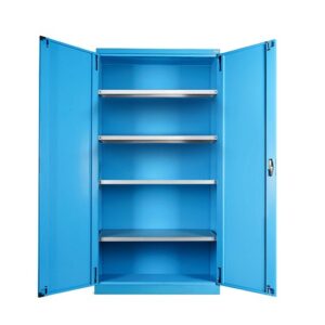 Armarios metálicos 2 mt 4 estantes con puertas batientes
