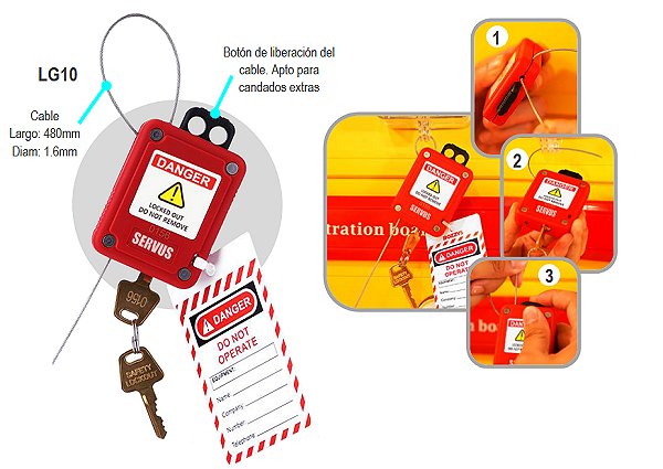 Bloqueadores de cable universal con candado integrado InLock LG10 - Usos