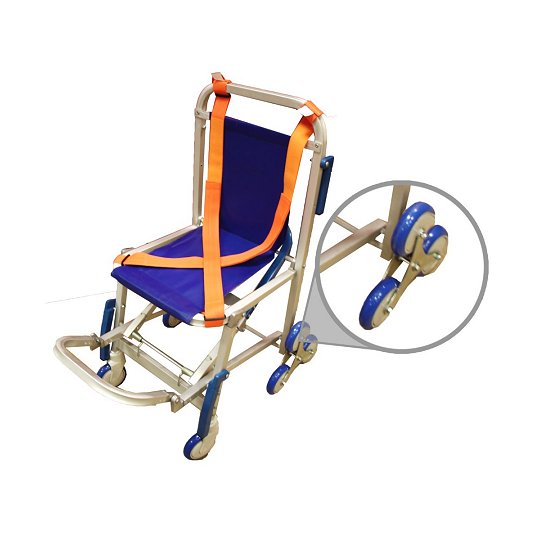 Silla de ruedas para evacuación EMS TODAY sistema de 3 Ruedas