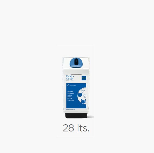 Contenedor de reciclado de 28 lts