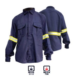 Camisa ignífuga arco eléctrico Nomex 93/5/2 4.5 Oz